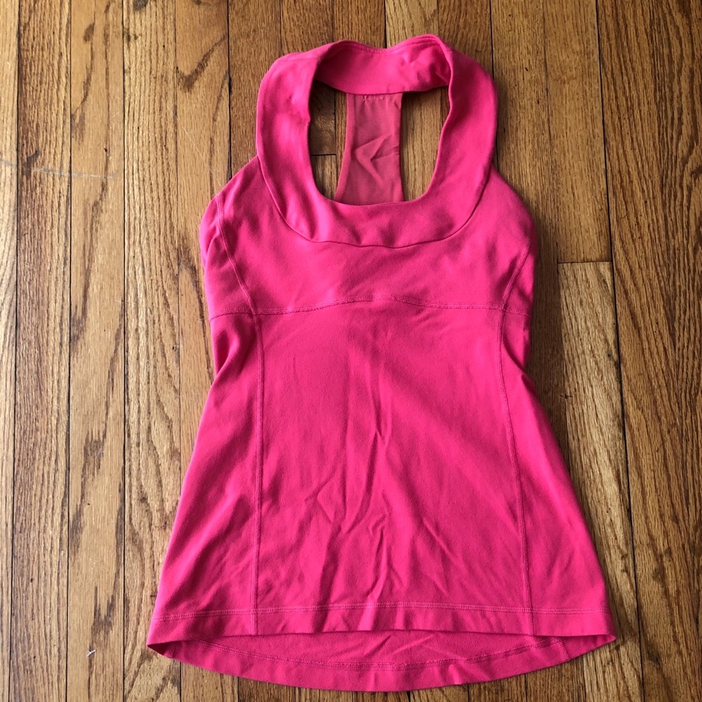 Hot Pink Lululemon - Tank w/ Shelf bra